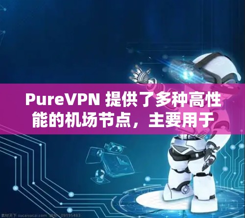 PureVPN 提供了多种高性能的机场节点，主要用于提供高速、稳定的网络连接，特别适合在高人流量的场所，如机场、会议中心、展会馆等。这些机场节点可以帮助用户快速连接，减少延迟，提高网络体验