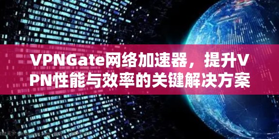 VPNGate网络加速器，提升VPN性能与效率的关键解决方案