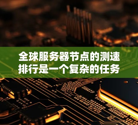 全球服务器节点的测速排行是一个复杂的任务,因为它涉及到多个因素,包括网络延迟、带宽、服务器负载、数据中心的位置等。以下是一些可以帮助你了解全球服务器节点测速的方法和资源