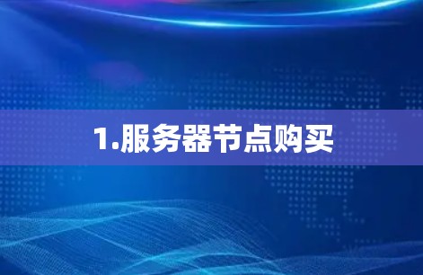 1.服务器节点购买
