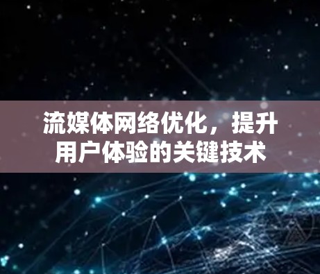 流媒体网络优化,提升用户体验的关键技术 流媒体网络优化,提升用户体验的关键技术
