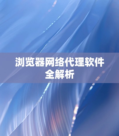 浏览器网络代理软件全解析