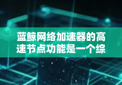 蓝鲸网络加速器的高速节点功能是一个综合性的网络优化解决方案，旨在提升数据传输效率和速度。以下是对该功能的详细分析和总结