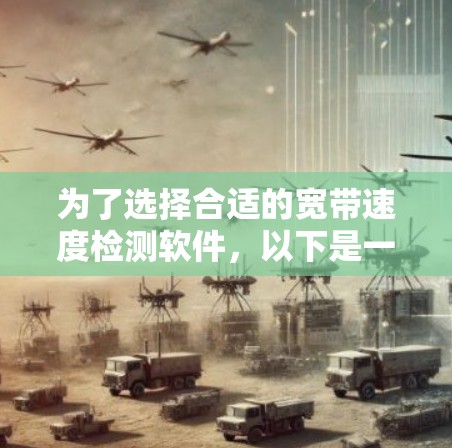 为了选择合适的宽带速度检测软件，以下是一个有条理的分析和建议