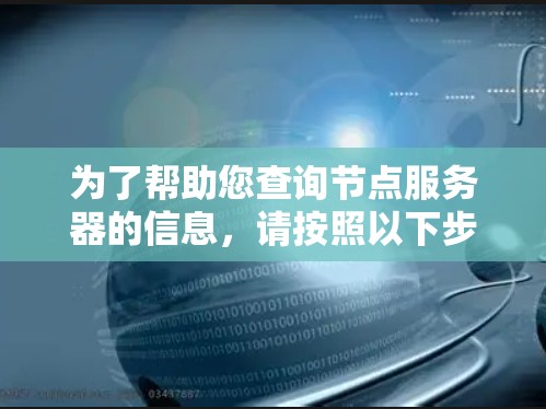 为了帮助您查询节点服务器的信息，请按照以下步骤操作