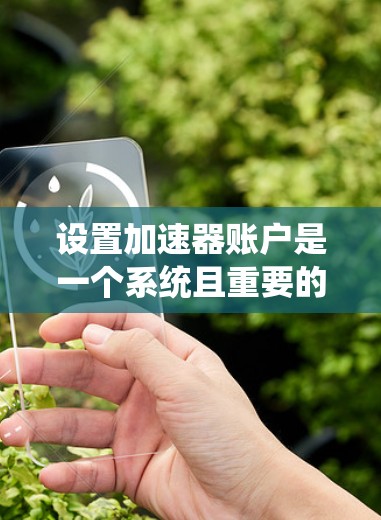 设置加速器账户是一个系统且重要的过程，确保每一步都妥善完成可以帮助您顺利使用加速器服务。以下是逐步指南
