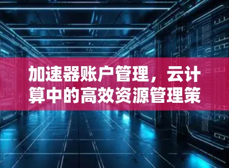 加速器账户管理,云计算中的高效资源管理策略 加速器账户管理,云计算中的高效资源管理策略