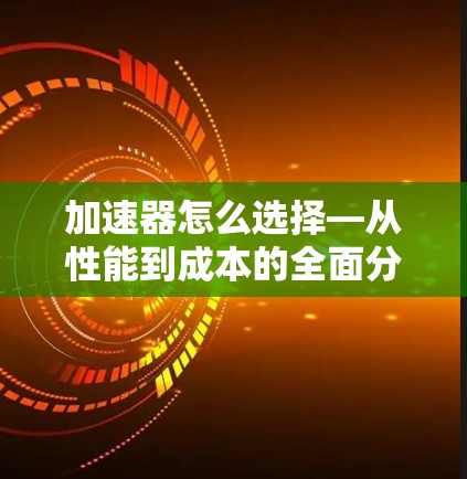 加速器怎么选择—从性能到成本的全面分析
