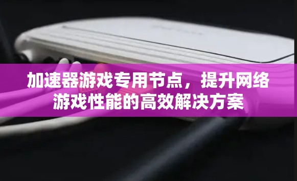 加速器游戏专用节点,提升网络游戏性能的高效解决方案 加速器游戏专用节点,提升网络游戏性能的高效解决方案