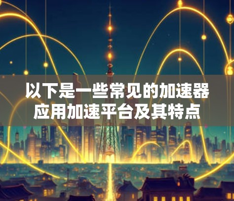 以下是一些常见的加速器应用加速平台及其特点