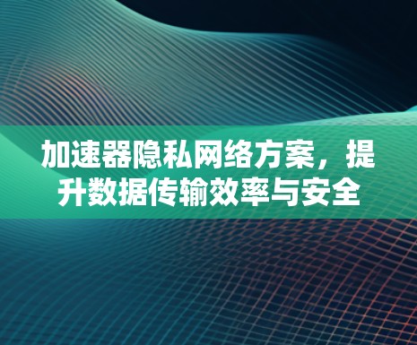 加速器隐私网络方案,提升数据传输效率与安全性 加速器隐私网络方案,提升数据传输效率与安全性