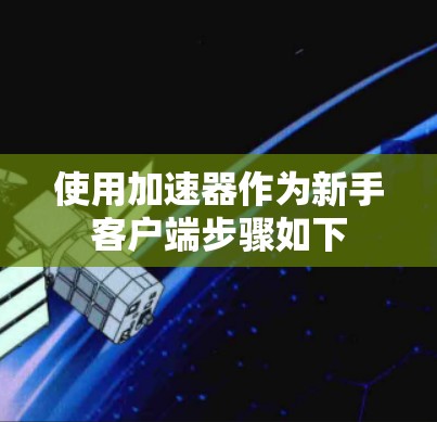 使用加速器作为新手客户端步骤如下