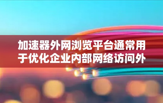 加速器外网浏览平台通常用于优化企业内部网络访问外网资源的速度和效率。以下是一些常见的加速器类型及它们的使用方法 加速器外网浏览平台通常用于优化企业内部网络访问外网资源的速度和效率。以下是一些常见的加速器类型及它们的使用方法