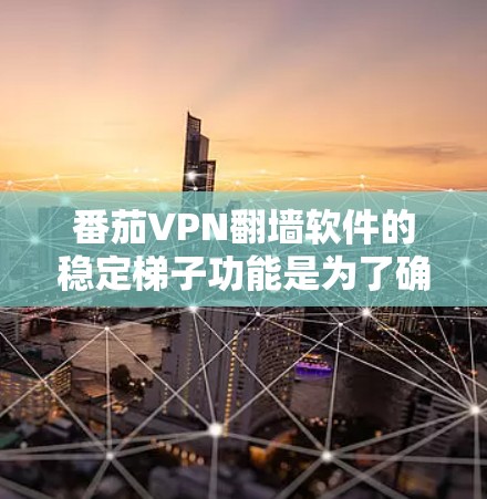 番茄VPN翻墙软件的稳定梯子功能是为了确保用户在网络不稳定或受限的环境下,依然能够保持快速、安全的连接。以下是对番茄VPN及其稳定梯子功能的详细分析和总结 番茄VPN翻墙软件的稳定梯子功能是为了确保用户在网络不稳定或受限的环境下,依然能够保持快速、安全的连接。以下是对番茄VPN及其稳定梯子功能的详细分析和总结