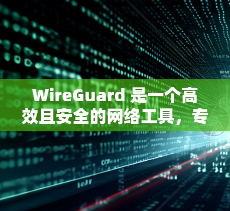 WireGuard 是一个高效且安全的网络工具，专为快速、轻量级的端到端通信设计。以下是关于 WireGuard 的详细介绍