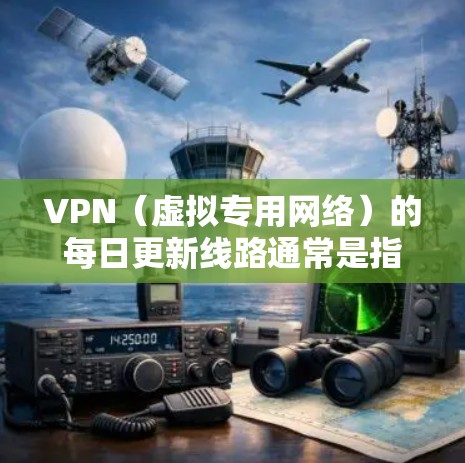 VPN(虚拟专用网络)的每日更新线路通常是指对VPN服务器或客户端进行日常维护、更新和管理,以确保网络安全、稳定性和性能。以下是一些关于如何每天更新VPN线路的建议和步骤 VPN(虚拟专用网络)的每日更新线路通常是指对VPN服务器或客户端进行日常维护、更新和管理,以确保网络安全、稳定性和性能。以下是一些关于如何每天更新VPN线路的建议和步骤